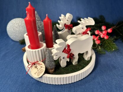 Kerzenständer mit Elchen