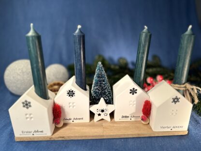 Adventskranz aus Häusern